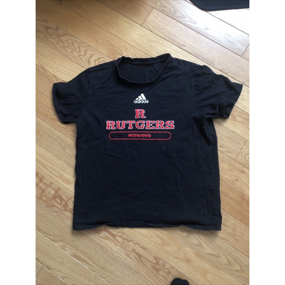 Adidas Rutgers Scarlet Knights Rowing‎ Black T Shirt Small